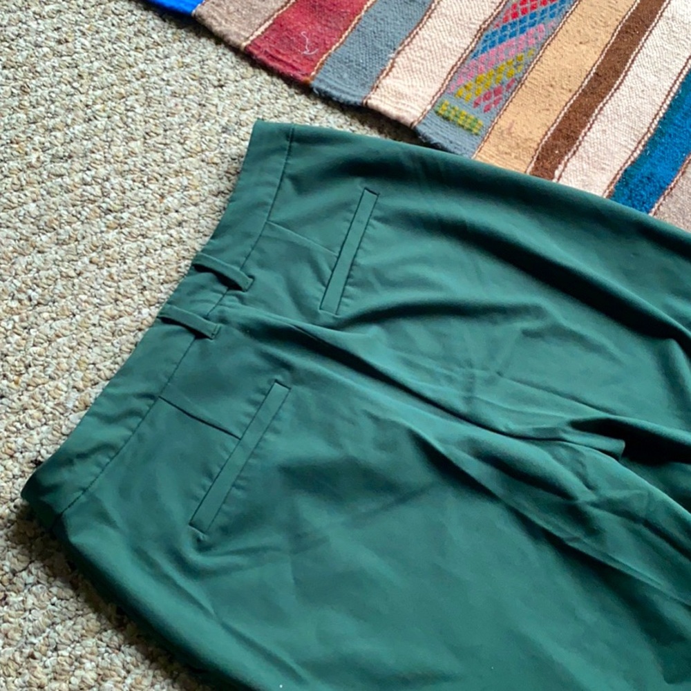 Sage Green High Waist Dress Pants